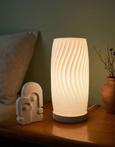 D_834680-MLB110464355589_042026-O.jpg Luminária de Mesa com Abajur Branco e Lâmpada Inclusa