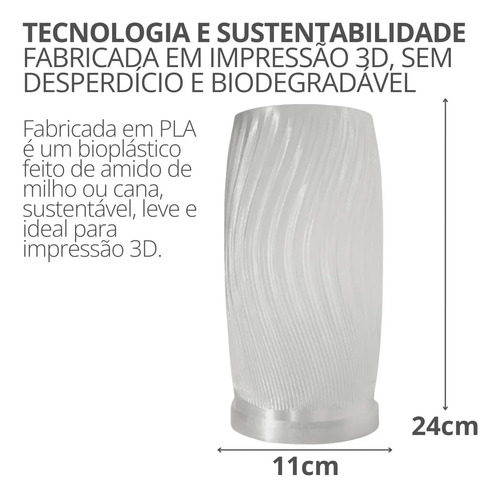 Abajur Vórtice com Lâmpada LED Inclusa — Aleta Design