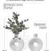D_851753-MLB90892284094_082025-O.jpg Arranjo de Flores Secas em Vaso de Cimento Solitário Sol
