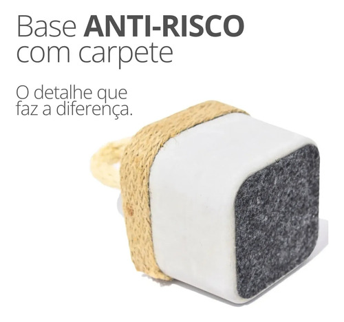 D_855290-MLB106899864350_022026-O.jpg Calço de Porta de Concreto Cinza com Faixa Sisal — Kit 4 peças