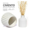 Vaso Decorativo de Cimento Kit com 2 Peças — Diamante e Mini Garrafa