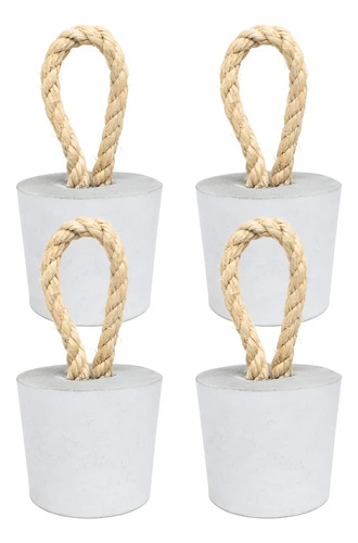 Peso de Porta de Concreto Redondo Fosco — Kit com 4 Peças