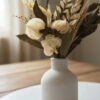 Arranjo de Flores Secas em Vaso de Cimento Estilo Vintage