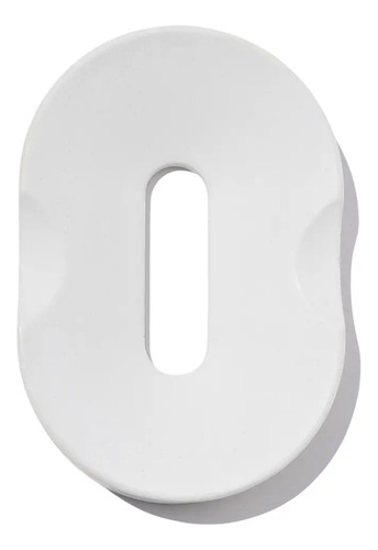 Saboneteira Oval de Cimento Branco para Banheiro