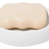 Saboneteira Oval de Cimento Branco para Banheiro | Aleta