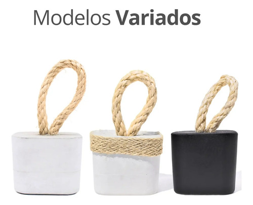 Peso de Porta de Concreto Quadrado Preto Fosco — Kit 5 Peças