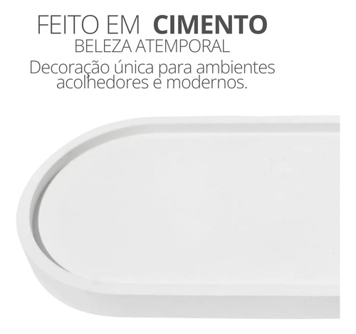 D_885001-MLB91018143469_082025-O-1.jpg Bandeja Oval de Cimento Artesanal Branco para Decoração