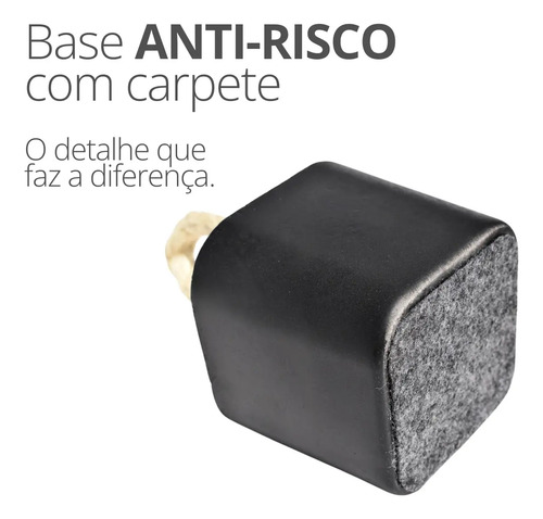 Peso de Porta de Concreto Quadrado Preto Fosco — Kit 5 peças