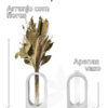 Arranjo de Flores Secas em Vaso de Cimento Solitário Portal