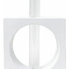 Vaso Cubo Decorativo Branco com Tubo de Vidro Solitário