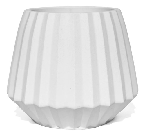 D_902839-MLB81968006546_022025-O.jpg Vaso de Cimento Branco Diamante Artesanal | Aleta