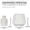 Vaso Decorativo de Cimento Kit com 2 Peças — Diamante e Mini Garrafa