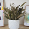 Arranjo de Flores Secas em Vaso de Cimento | Aleta Decoração