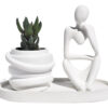 D_906757-MLB81968267926_022025-O.jpg Conjunto Decorativo Pensadora com Vaso e Bandeja em Cimento Branco