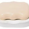Saboneteira Oval de Cimento Branco para Banheiro