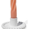 D_914109-MLB90895440786_082025-O.jpg Castiçal Artesanal com Pérolas em Cimento Branco — Aleta