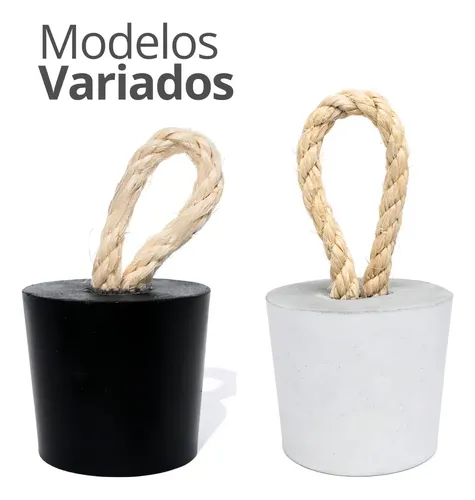 Peso de Porta de Concreto com Alça em Sisal — Acabamento Fosco