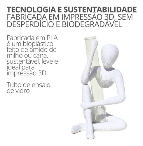 Escultura Abraço com Arranjo de Flores Secas — Aleta