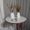 Vaso Decorativo de Cimento com Flor Seca — Conjunto 2 Peças