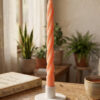 Castiçal Artesanal de Cimento Branco para Decoração