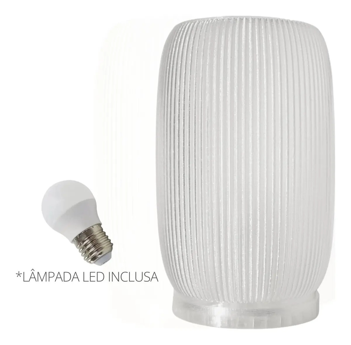Abajur Aura Translúcido com Lâmpada LED Inclusa