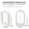 Vasos Decorativos de Cimento Branco Retangular com Janela