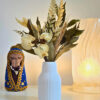 D_939724-MLB90072783456_082025-O.jpg Arranjo de Flores Secas em Vaso de Cimento Listrado Retrô