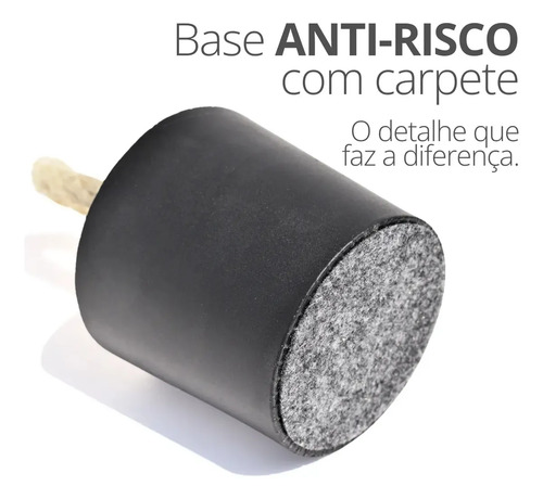 Calço de Porta Artesanal em Cimento Redondo Fosco — Kit com 5