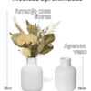 Arranjo de Flores Secas em Vaso de Cimento Estilo Vintage