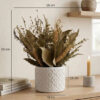 Arranjo de Flores Secas em Vaso de Cimento | Aleta Decoração