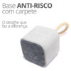 Peso de Porta de Concreto Quadrado Cinza Fosco Aleta