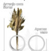 Arranjo de Flores Secas com Vaso de Cimento e Anel Decorativo