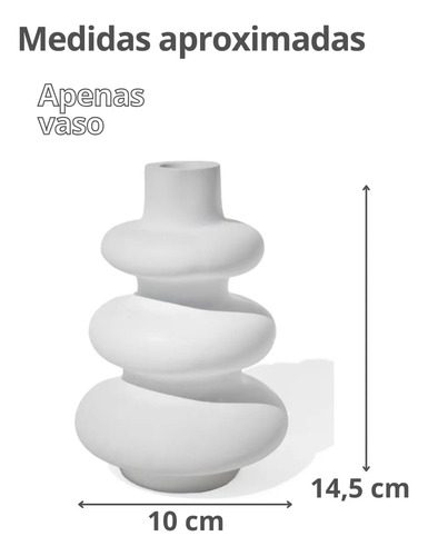 D_955958-MLB90893913424_082025-O.jpg Vaso de Mesa Artesanal Flow — Cimento Branco Egípcio