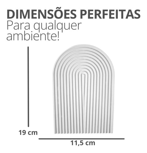 D_958031-MLB91036968639_082025-O.jpg Bandeja Decorativa de Cimento Branco Arco com Listras