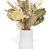 Arranjo de Flores Secas em Vaso de Cimento com Listras