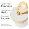 Peso de Porta de Concreto com Alça em Sisal — Acabamento Fosco