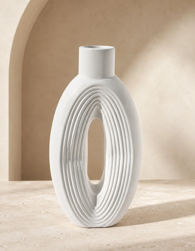 Vaso de Cimento Artesanal Eclipse — Decoração de Mesa