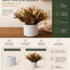 Arranjo de Flores Secas em Vaso de Cimento | Aleta Decoração