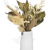 Arranjo de Flores Secas em Vaso de Cimento Garrafa Lisa
