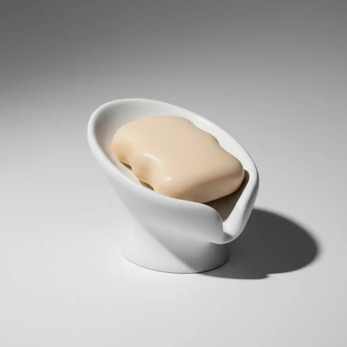 Saboneteira de Cimento Branco Egípcio — Design Moderno