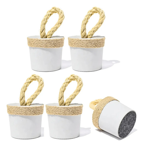 Calço de Porta de Cimento com Faixa de Sisal — Kit com 5