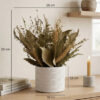 Arranjo de Flores Secas em Vaso de Cimento — Decoração Boho