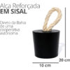 Calço de Porta em Concreto Redondo com Alça de Sisal Aleta