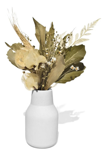 D_991790-MLB89647049684_082025-O.jpg Arranjo de Flores Secas em Vaso de Cimento Garrafa Retrô