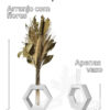 D_992058-MLB90041271897_082025-O.jpg Arranjo de Flores Secas com Vaso Hexagonal de Cimento