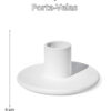 Castiçal Artesanal de Cimento Branco para Decoração