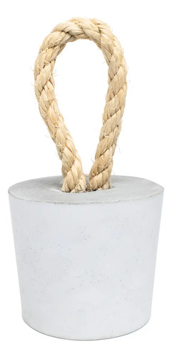 Peso de Porta em Concreto com Alça de Sisal Redondo