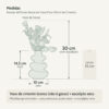 Medidas — Arranjo de Flores Secas em Vaso Flow 30cm de Cimento