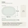 Medidas — Bandeja Organizadora de Cimento Branco para Lavabo 16x11cm