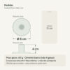 Medidas — Castiçal Artesanal de Cimento Branco para Decoração